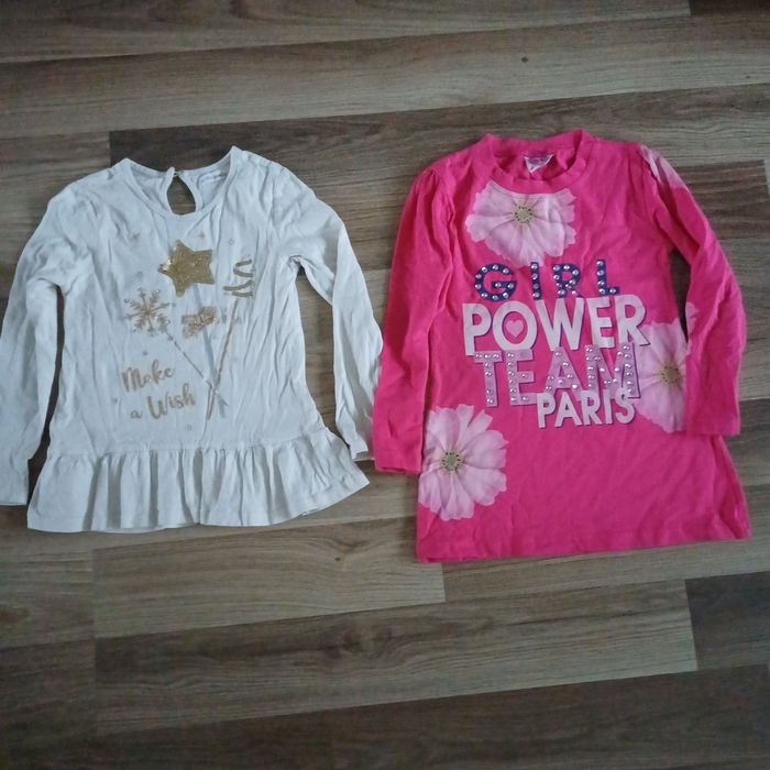 Paczka ubrań ciuchow dla dziewczynki koszulki bluzki tunika sukienka