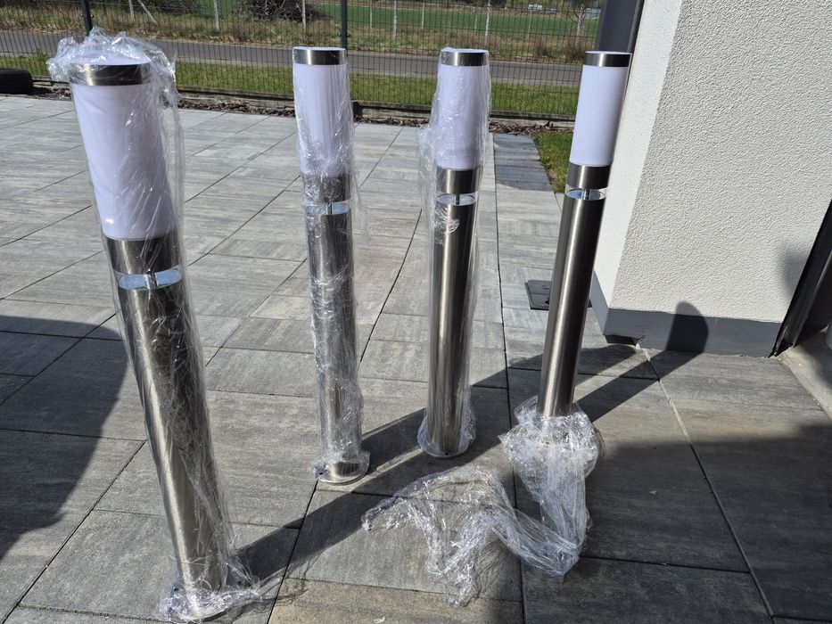 Lampy  Ogrodowe srebrne