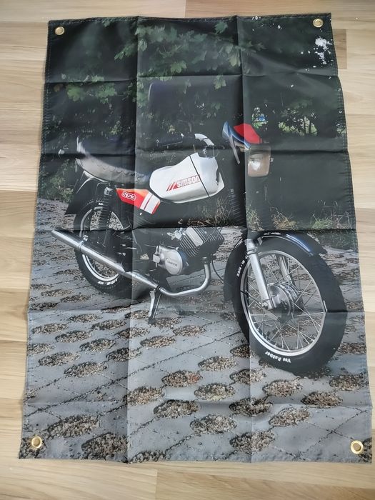 Plakat baner simson 90x60cm z materiału S51,S53 enduro