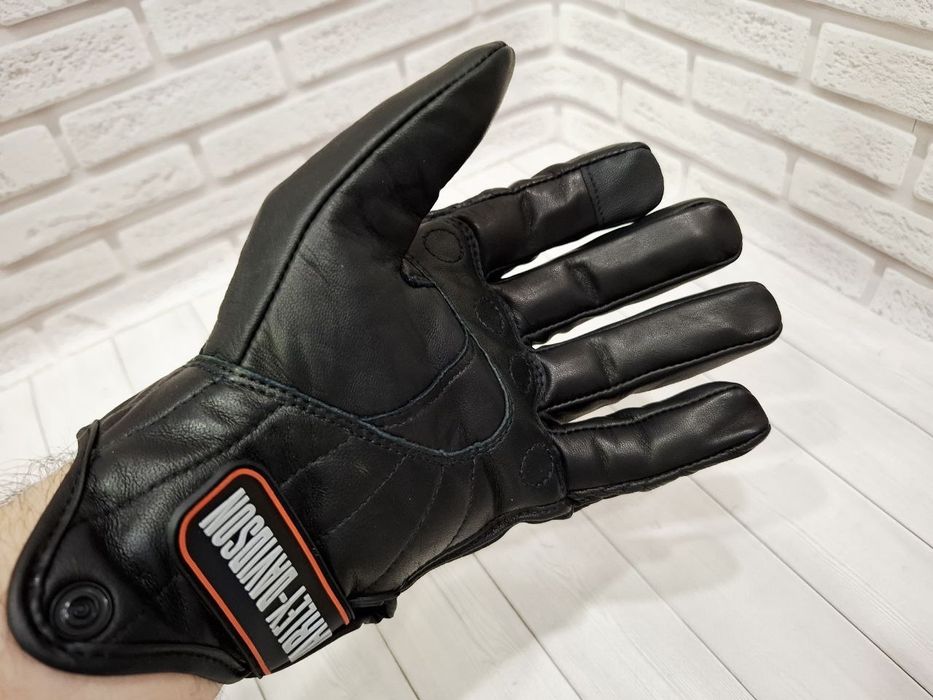 Шкіряні чоловічі мото рукавиці Harley Davidson