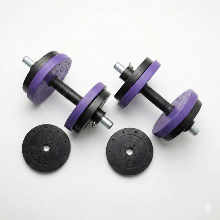 Гантелі розбірні 2 шт по 10 кг + додаткові диски 2 шт по 2 кг (24 кг)