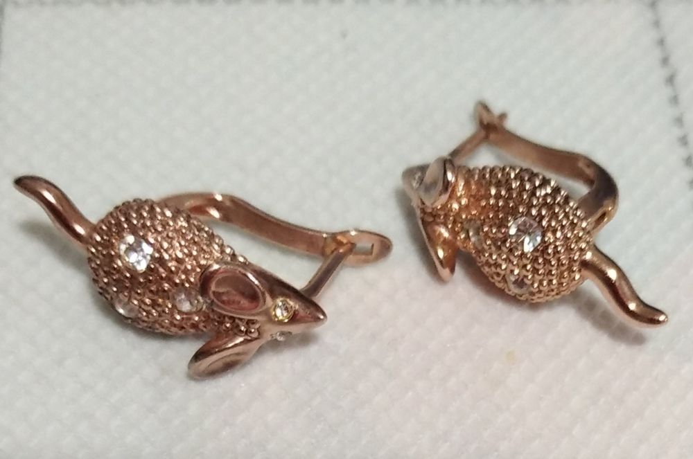 Серьги мышки бижутерия