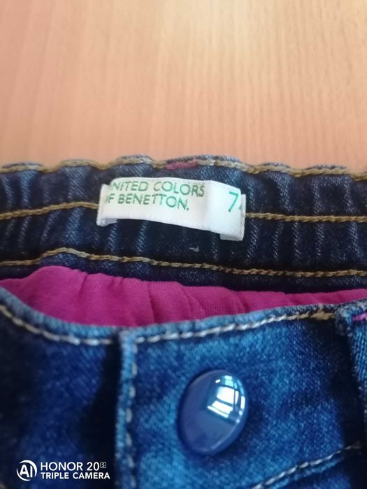 Calças inverno menina 9-12 meses Benetton como novas