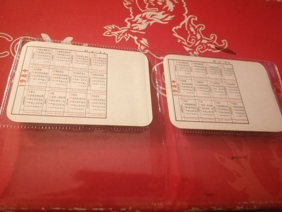 Calendários de bolso (1984) | Vários