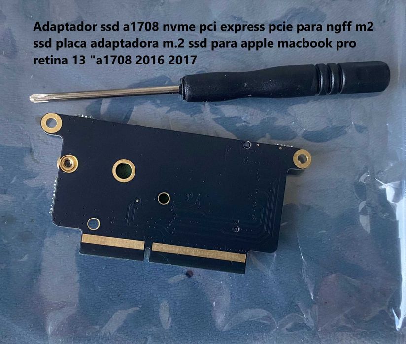 Macbook pro retina 13 "a1708 placa adaptadora - upgrade espaço disco