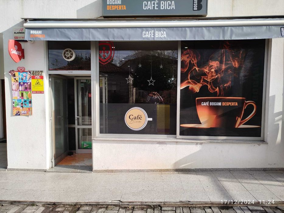 Café em pleno funcionamento com clientela fidelizadaem Guimarães