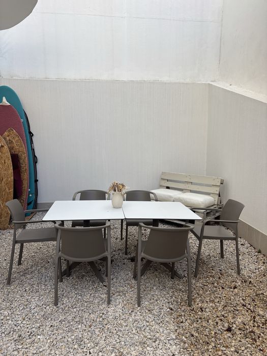 Conjunto 2 mesas + 6 cadeiras exterior