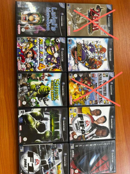 Nintendo GameCube ігри  mario  sonic hulk  shrek...