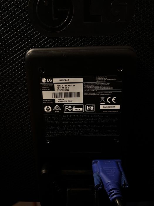 Monitor LG 19M37A-BB (18,5″ LED, VGA)