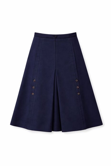 Spodnica bawarska wełna dziewicza vintage retro L 40 navy blue granat