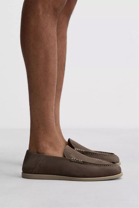 Замшеві та шкіряні чоловічі мокасини  Zara. Розмір 42