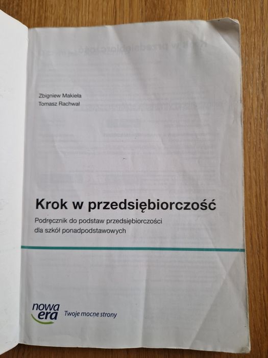 Krok w przedsiębiorczość Podręcznik Nowa Era