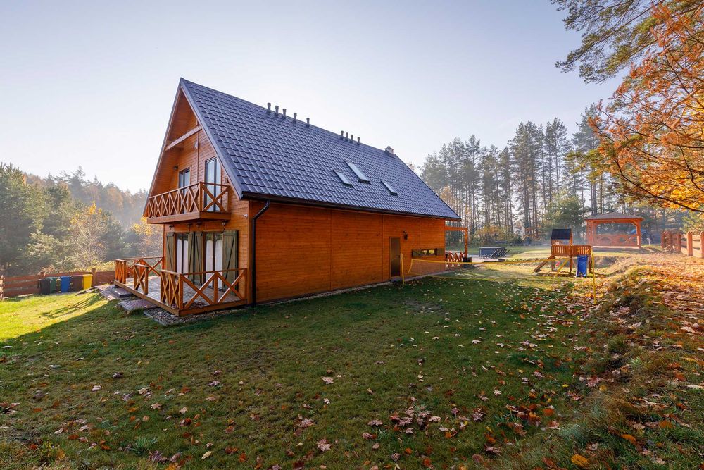 MAZURY | STODOŁA NOMADA dom całoroczny | BASEN 29-30°C | JACUZZI | SAUNA| 15–17 osób