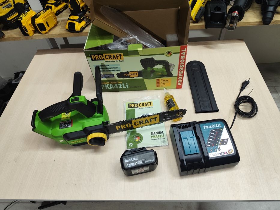 PRO- CRAFT цепна пила на базі Makita/ оригінал батареї