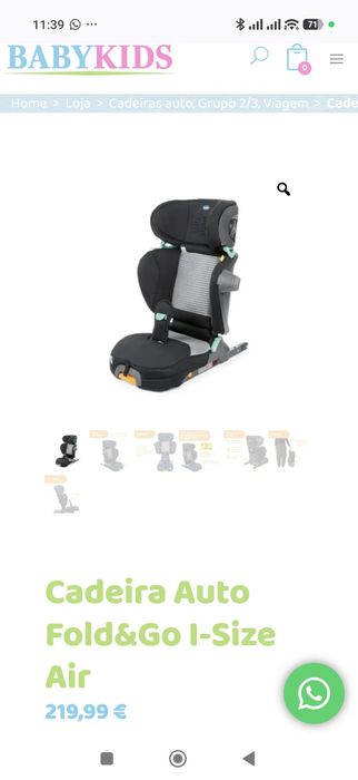 Cadeira Chicco Fold & Go Isofix
