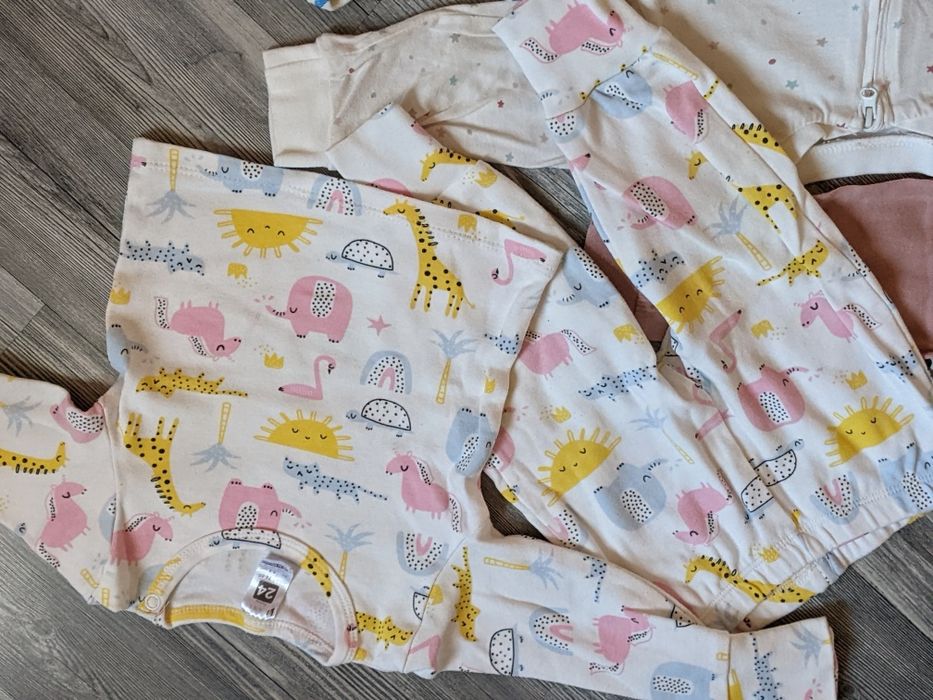 Лот пакет піжам сліпів чоловічків 6 шт на дівчинку 74 см