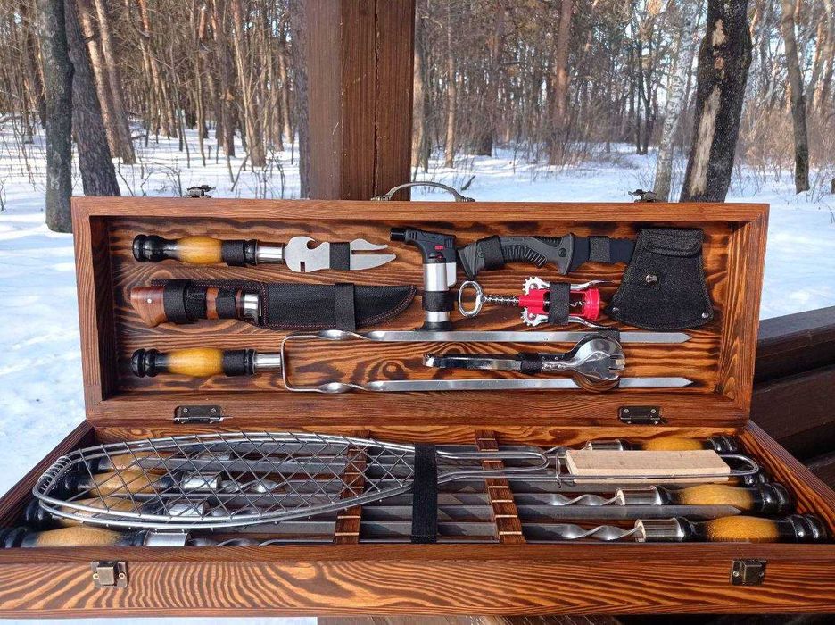 Наборы Шампуров в Кейсе.Подарок.Набор для Пикника.Подарочный кейс.