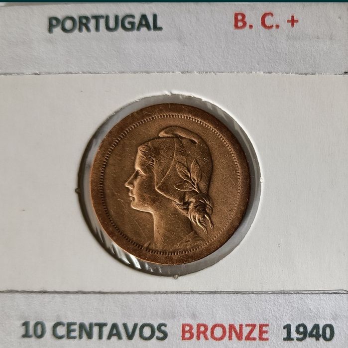 4 Moedas de 10 centavos da primeira República Portuguesa