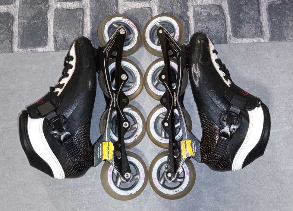 Patins em linha para patinagem de velocidade tamanho 35 com rodas Ø80