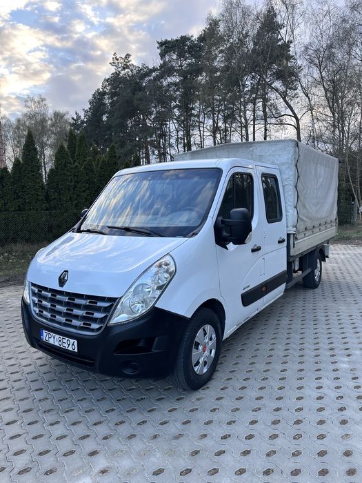 Renault master doka 7 osobowa dubel kabina brygadowka hak 2.5t wywrotka najazd laweta autolaweta pomoc drogowa