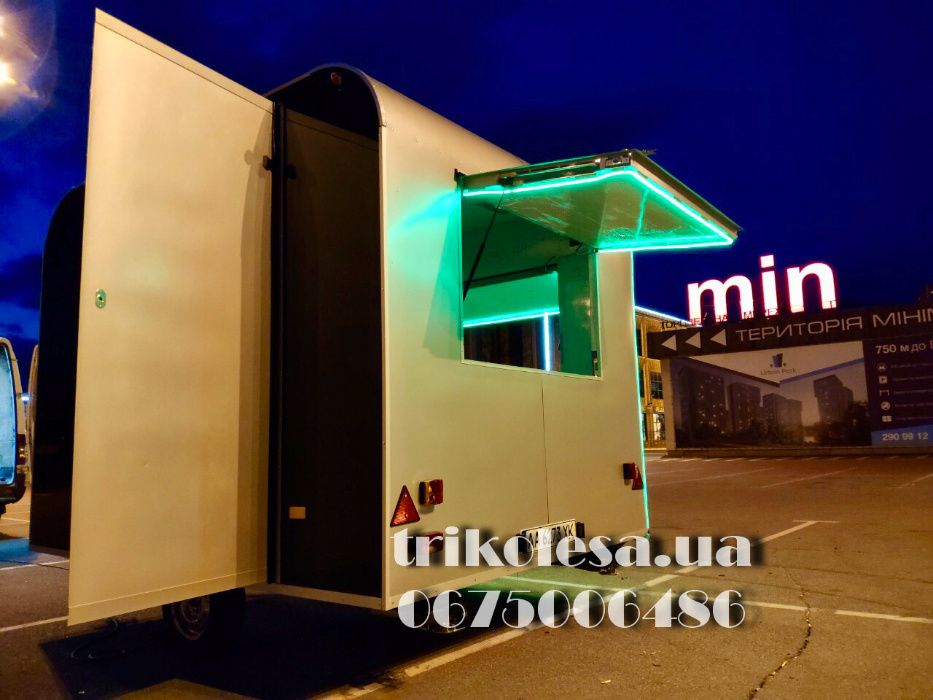 Прицеп кіоск для торгівлі кавʼярня на колесах фудтрак купава фургон