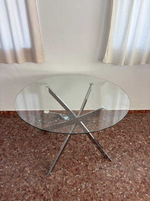 !!Oferta: Mesa redonda em vidro + portes por 128€!!