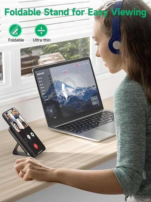 Магнітний павербанк Tnibition 12000 мАг, PD 22,5 Вт QC3.0, складний, б