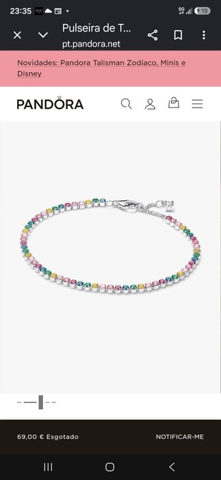 Pulseira Pandora Nova