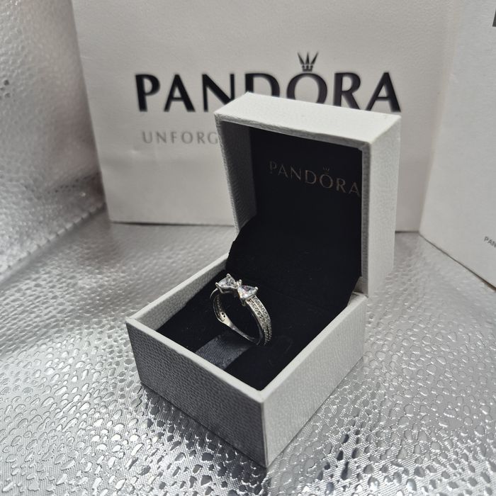 Anel Pandora Sparkling Bow Double-row