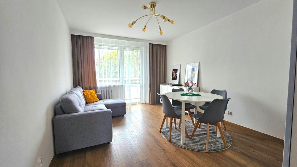 Mistrzejowice os. Złotego Wieku nowoczesne mieszkanie, balkon, wyposażone 2 pokoje + kuchnia
