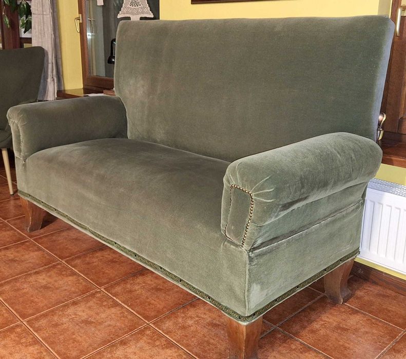 kanapa antyk zielona