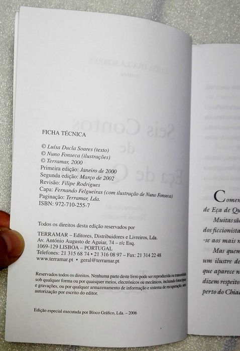 Livro  Seis Contos de Eça de Queirós