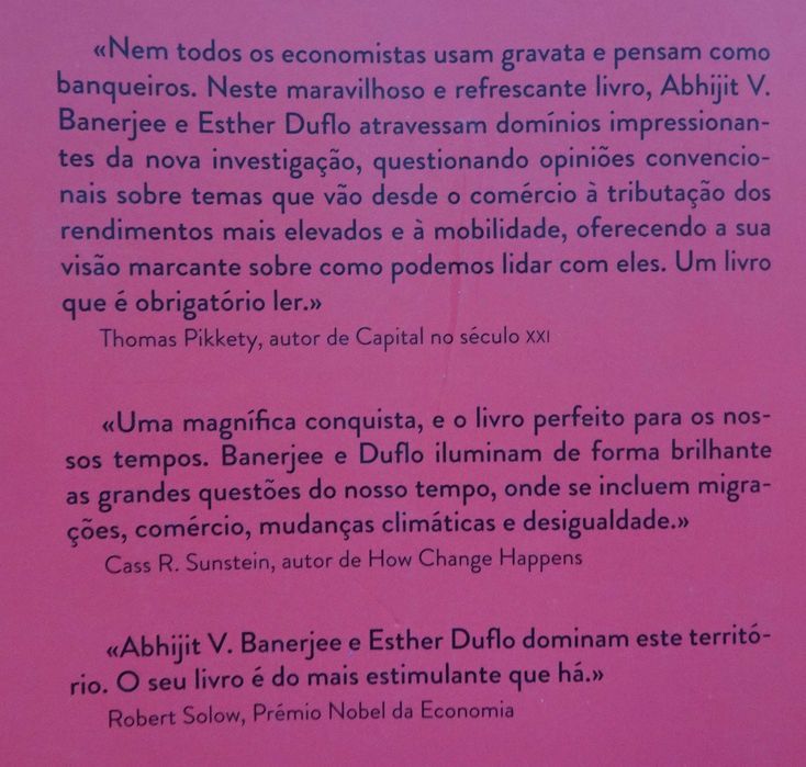 Boa Economia Para tempos Difíceis de Abhijit V Benerjee e Esther Duflo
