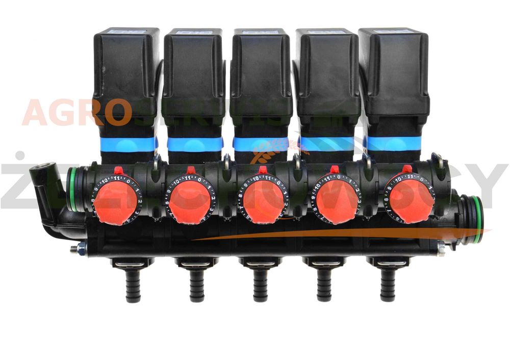 Blok elektrozaworów 5-sekcyjny, rozdzielacz elektryczny 5-sekcji ARAG