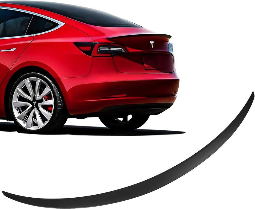 Спойлер чорний глянець Tesla Model S Model 3 Model Y / ABS пластик