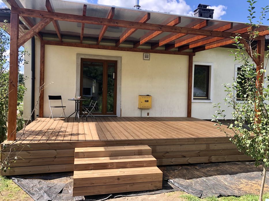 Wiaty, zadaszenia, altany, pergole, domki , tarasy