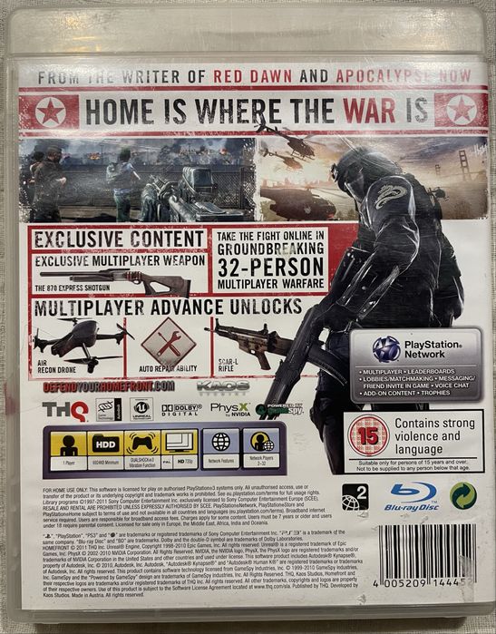 Homefront , Army of Two, Ghost Recon - PS3