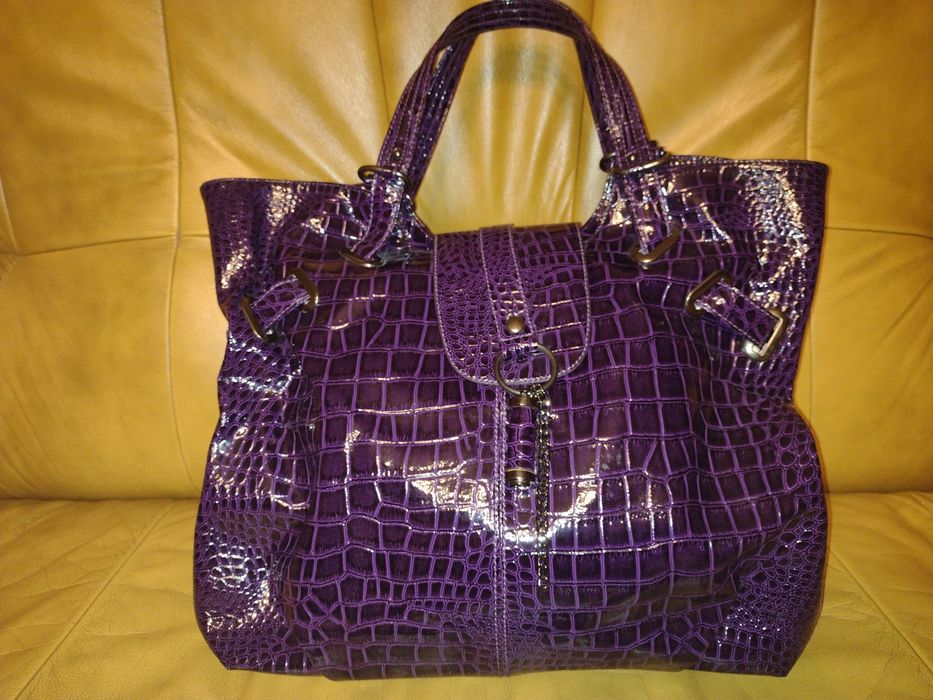 Torba fioletowa śliwkowa nowa duża