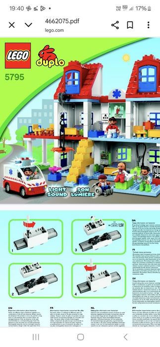 Lego Duplo 5795 Duży Szpital Miejski Unikat