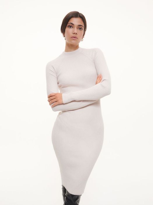 Стильна трикотажна сукня міді Reserved в рубчик