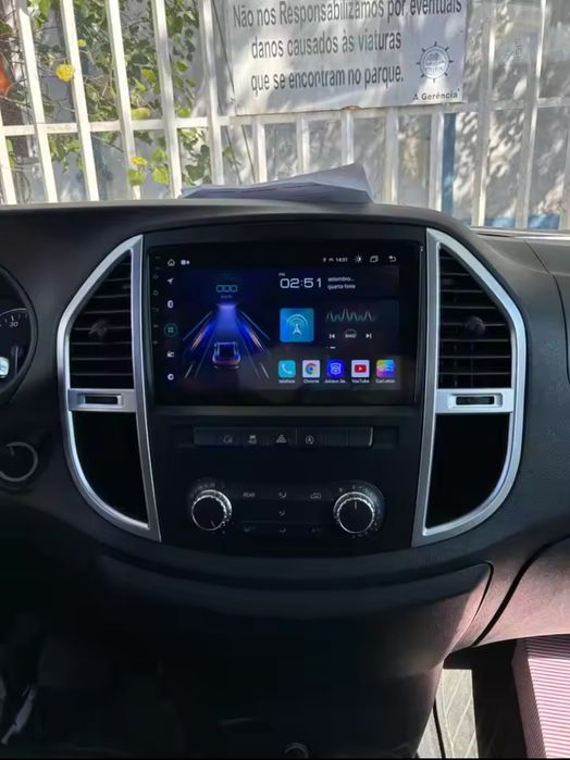 Rádio Android 14 com GPS Mercedes Vito 3 (Artigo Novo)