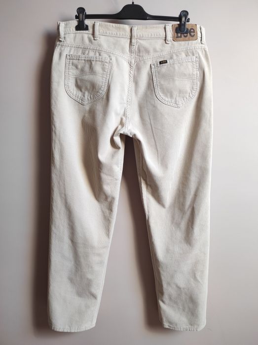 Sztruksy męskie Lee W38 L32 XL kremowe ecru