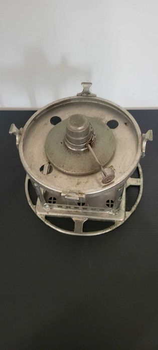 Antigo Fogareiro / Rechaud de Mesa Art Déco – Metal Trabalhado