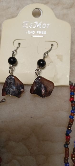 Набір намисто та сережки яскраві