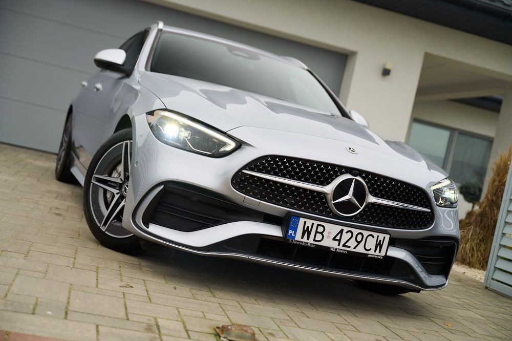 Mercedes-Benz Klasa C W206 300d 265KM AMG VAT23 Bezwypadkowy Skóry Hej Mercedes Zamiana