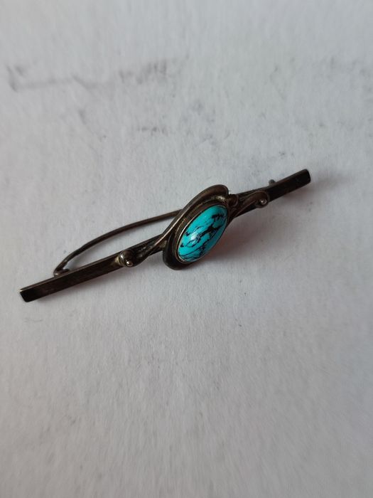 Warmet stara broszka srebro Agat Kłodzko