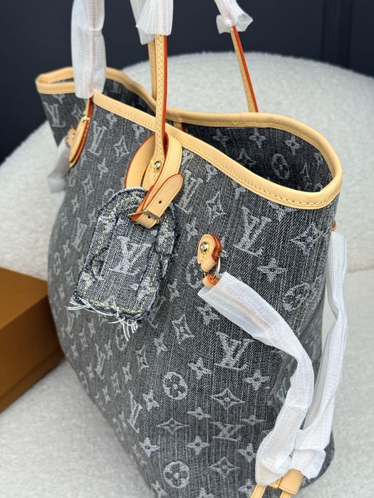 Louis Vuitton Neverfull MM Monogram Denim Monogram / сумка луї вітон