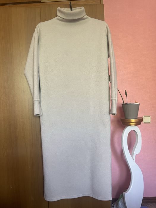 Очень теплое платье. Длинное тёплое платье.