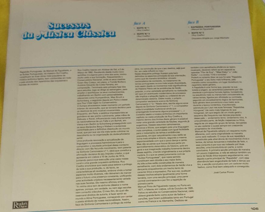 Vinil " Sucessos da Musica Classica  7"