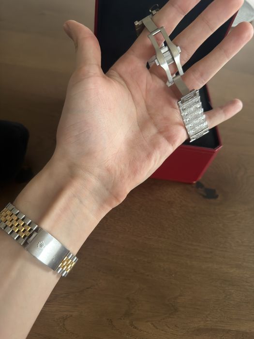 Cartier Santos Large Iced Out